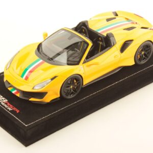 MR Collection Ferrari 488 Pista Spider - Modena Yellow, Italian Livery | 1:18