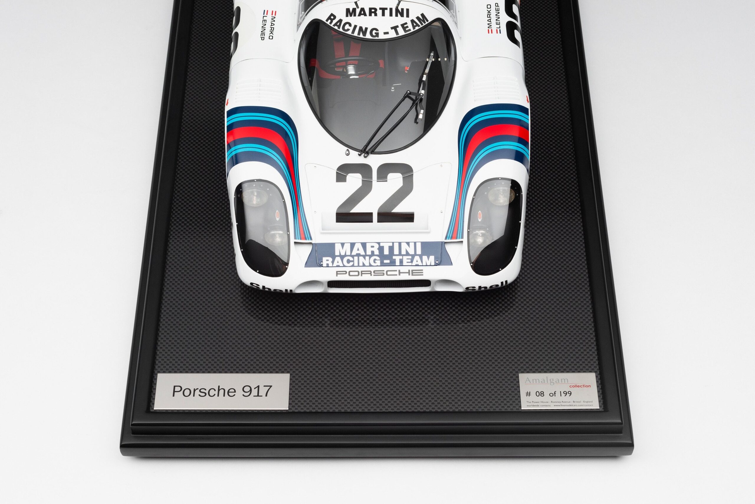 Amalgam Porsche 917 KH 1971 Le Mans Winner Martini Livery - Weiß | 1:8 - Image 7