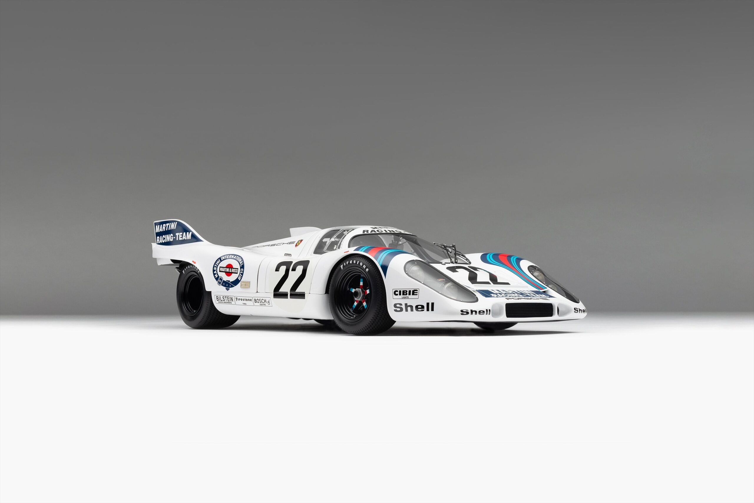 Amalgam Porsche 917 KH 1971 Le Mans Winner Martini Livery - Weiß | 1:8 - Image 2