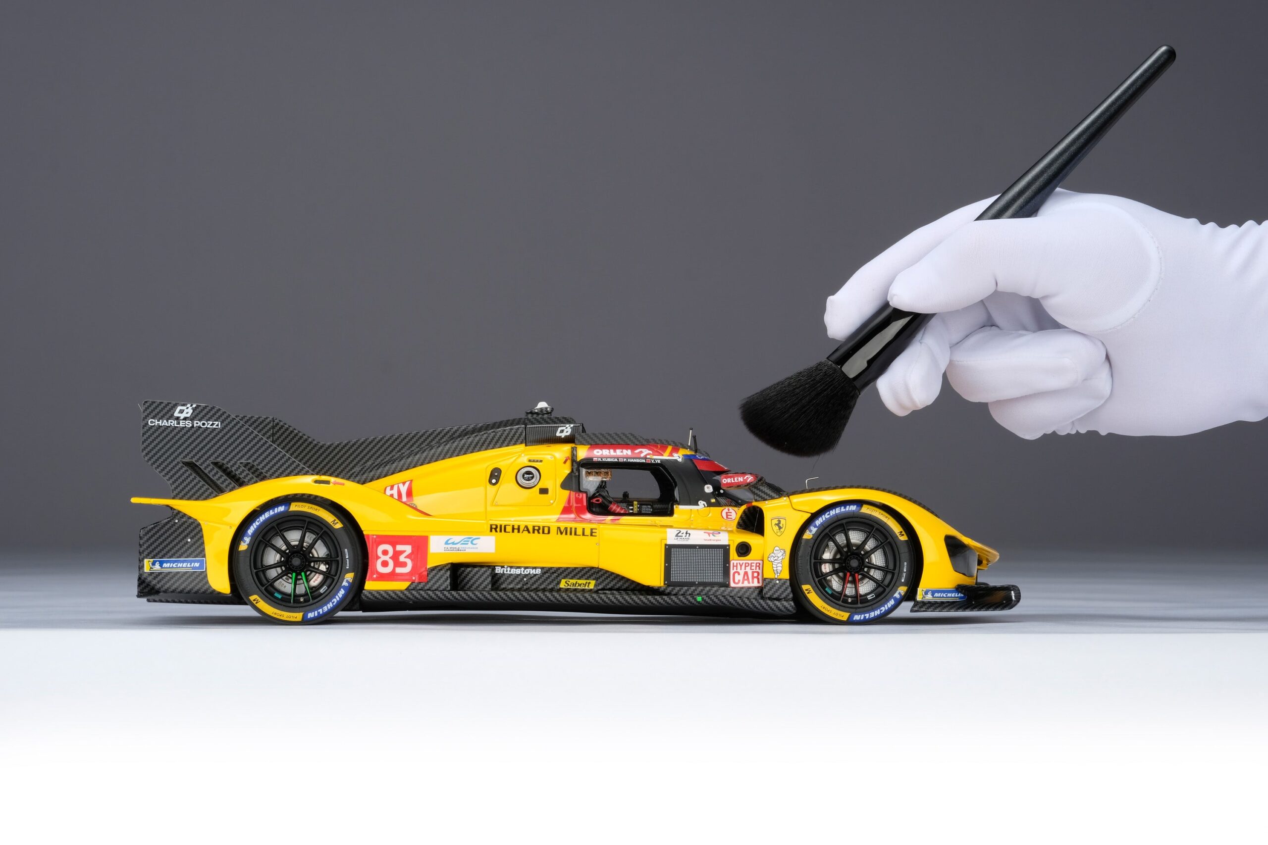 Amalgam Ferrari 499P 2025 Le Mans Winner #83 - Gelb | 1:18 – Bild 4