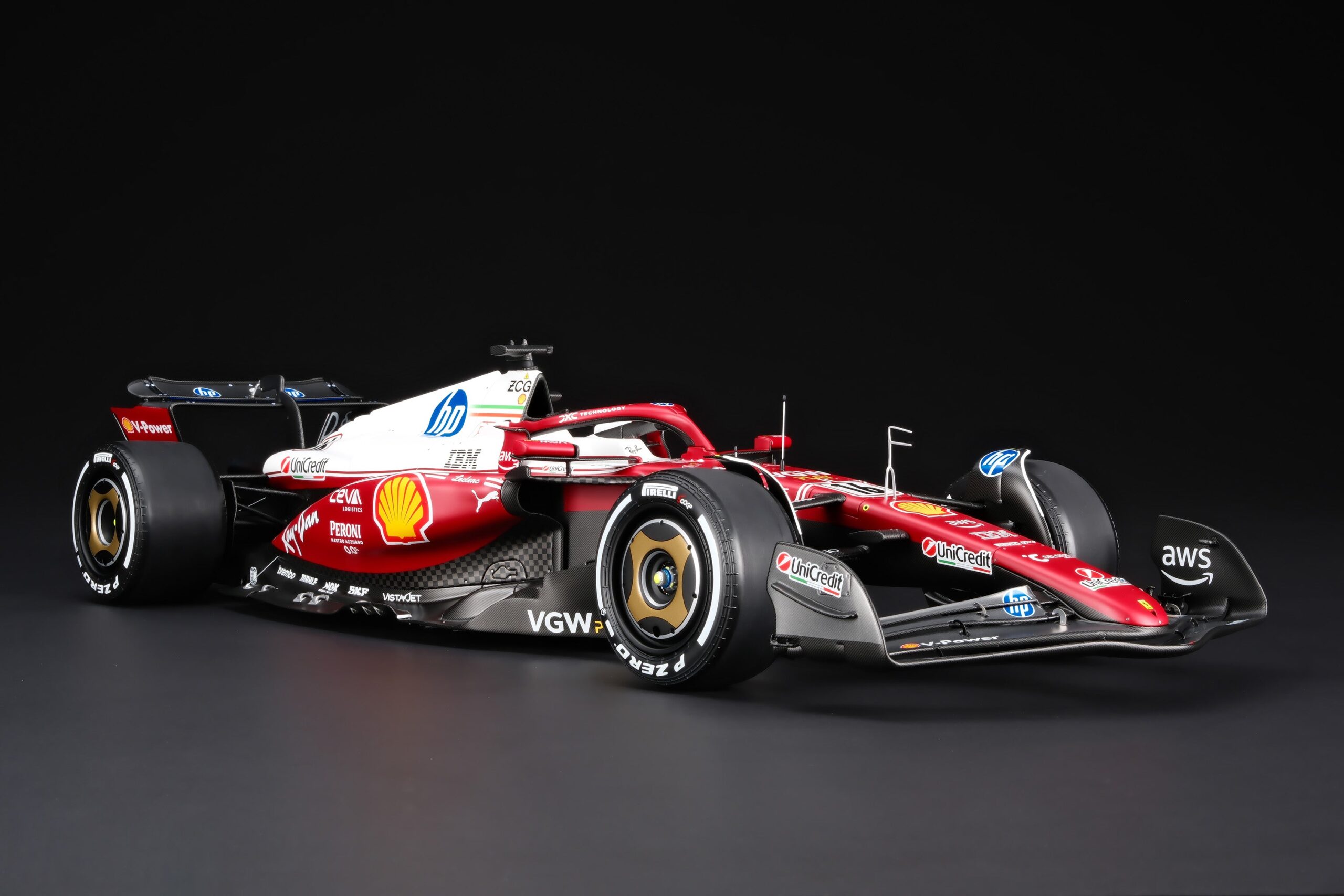 Amalgam Ferrari SF-25 2025 Italian Grand Prix – Charles Leclerc – Red | 1:8