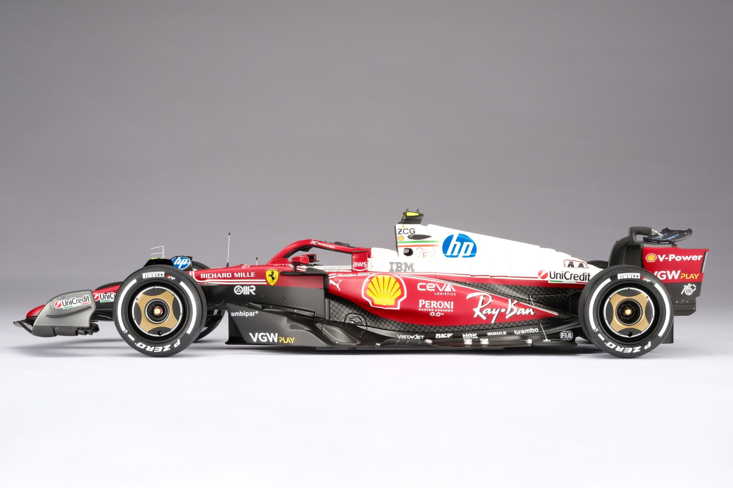 Amalgam Ferrari SF-25 2025 Italian Grand Prix - Lewis Hamilton - Rot | 1:8 - Image 11