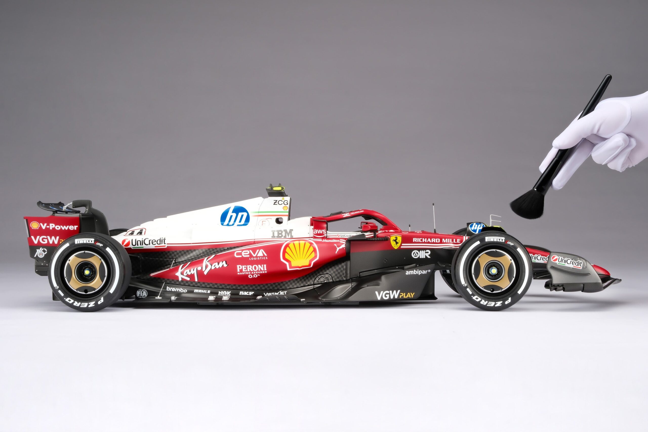 Amalgam Ferrari SF-25 2025 Italian Grand Prix - Lewis Hamilton - Rot | 1:8 - Image 4