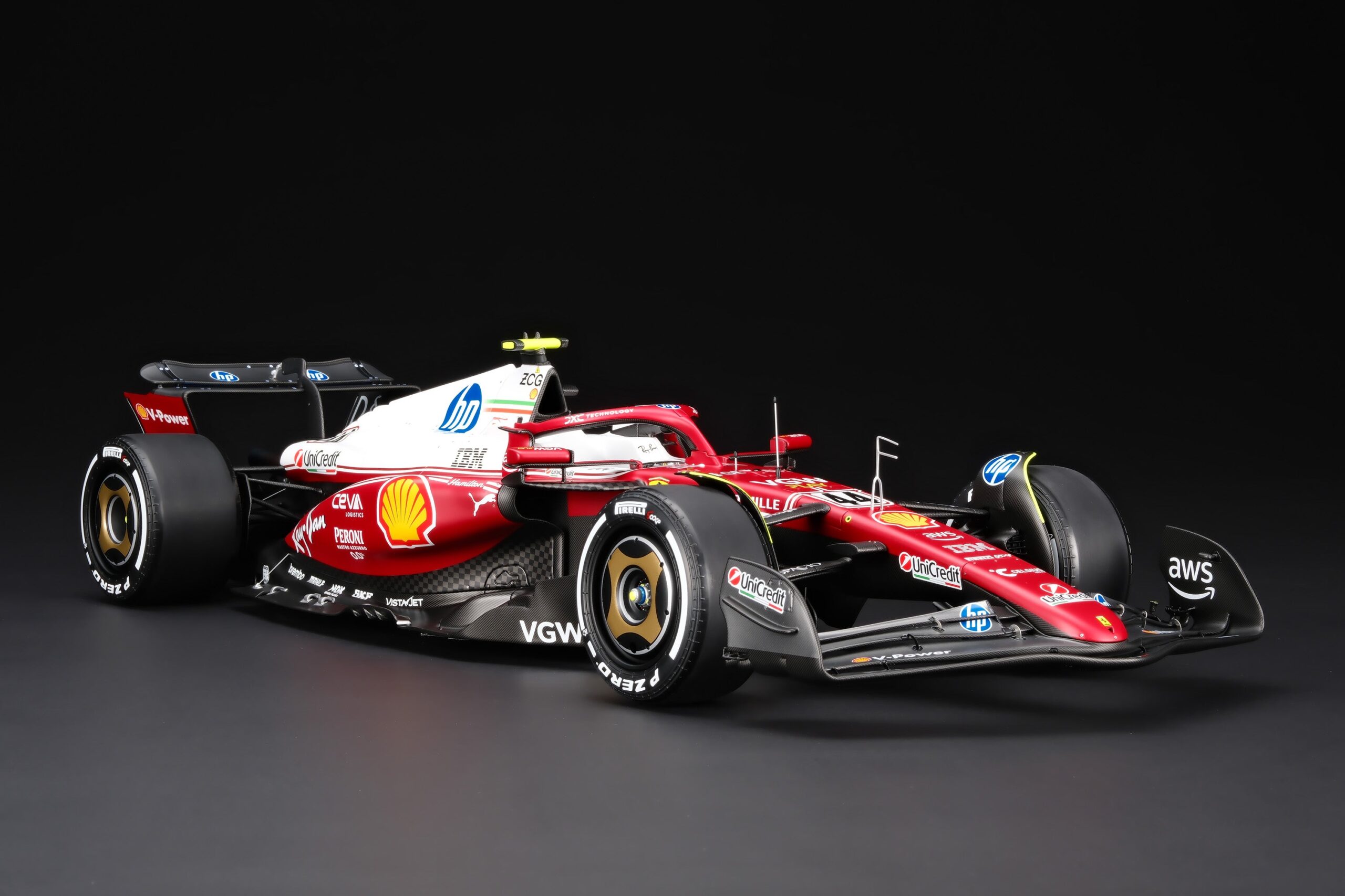 Amalgam Ferrari SF-25 2025 Italian Grand Prix – Lewis Hamilton – Red | 1:8