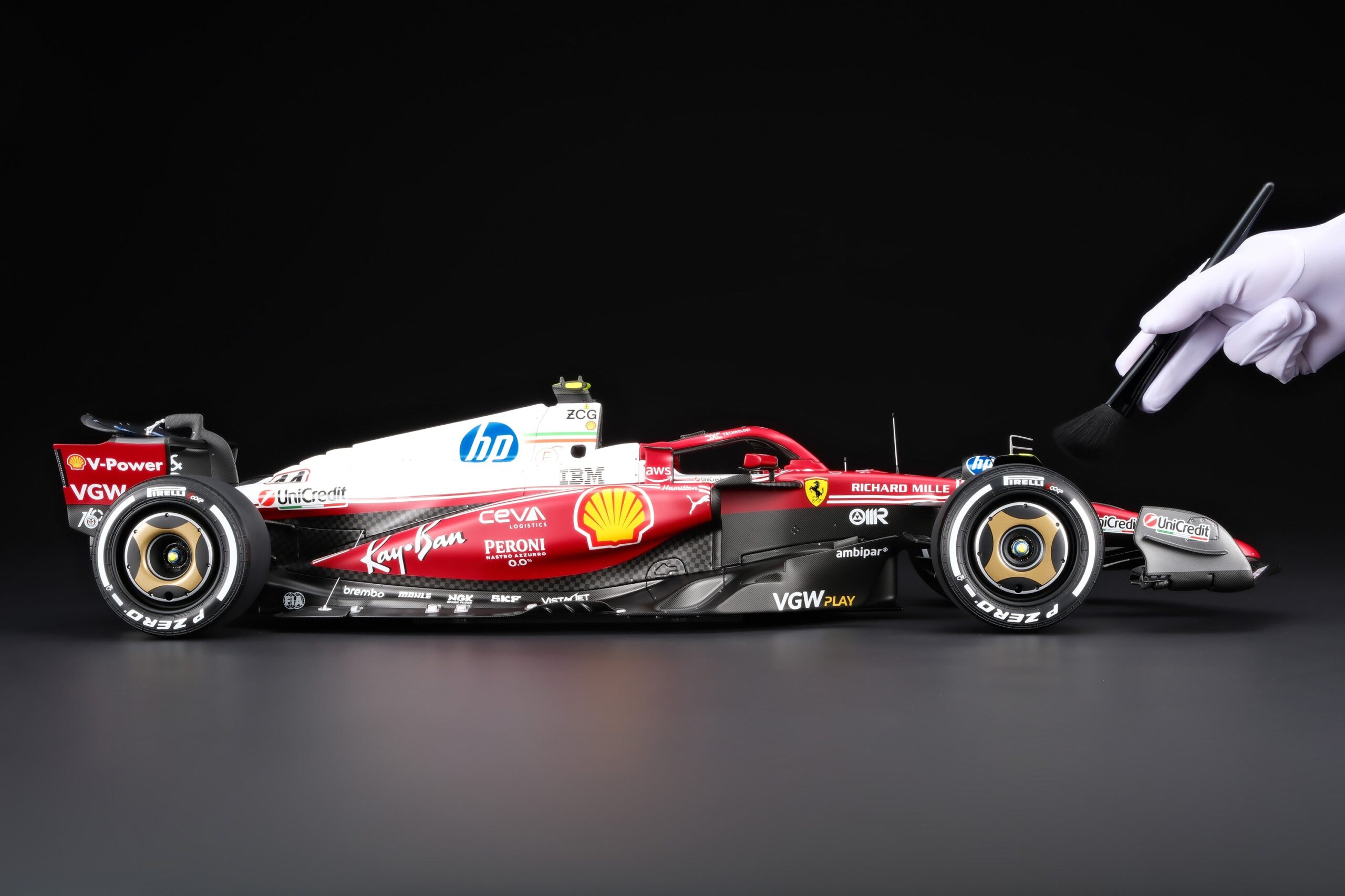 Amalgam Ferrari SF-25 2025 Italian Grand Prix - Lewis Hamilton - Rot | 1:8 - Image 3