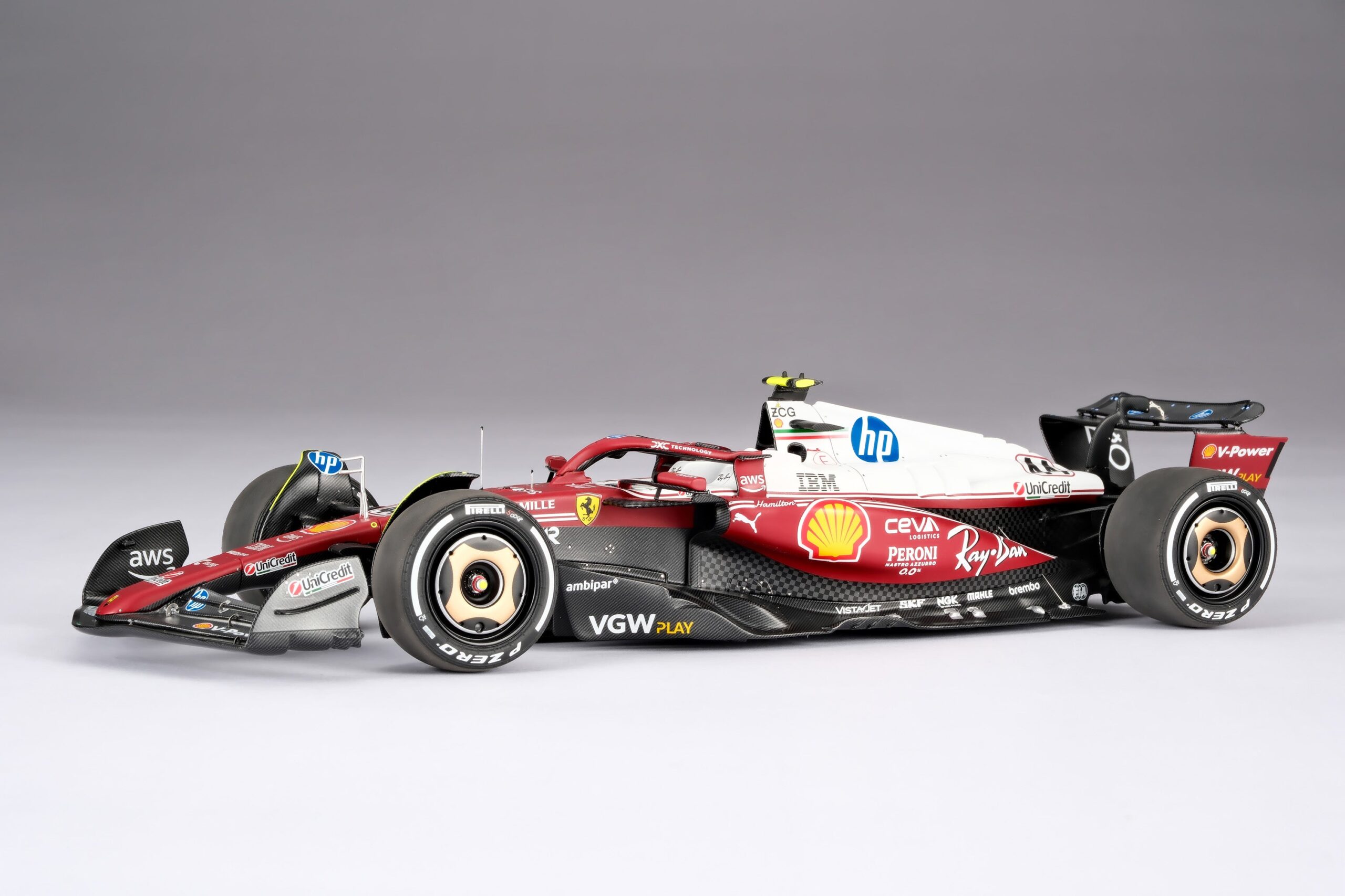 Amalgam Ferrari SF-25 2025 Italian Grand Prix - Lewis Hamilton - Rot | 1:18 – Bild 5