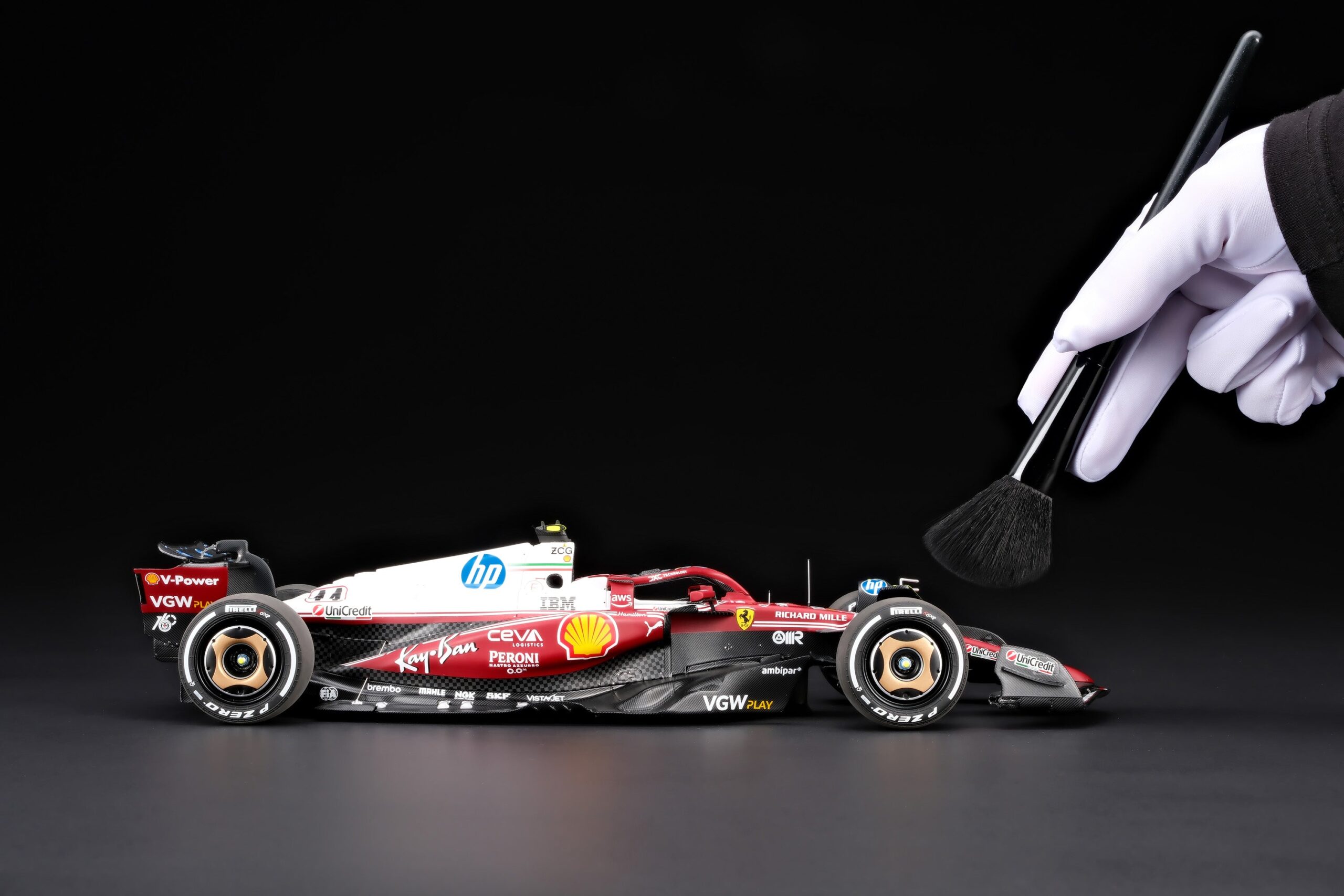 Amalgam Ferrari SF-25 2025 Italian Grand Prix - Lewis Hamilton - Rot | 1:18 – Bild 3