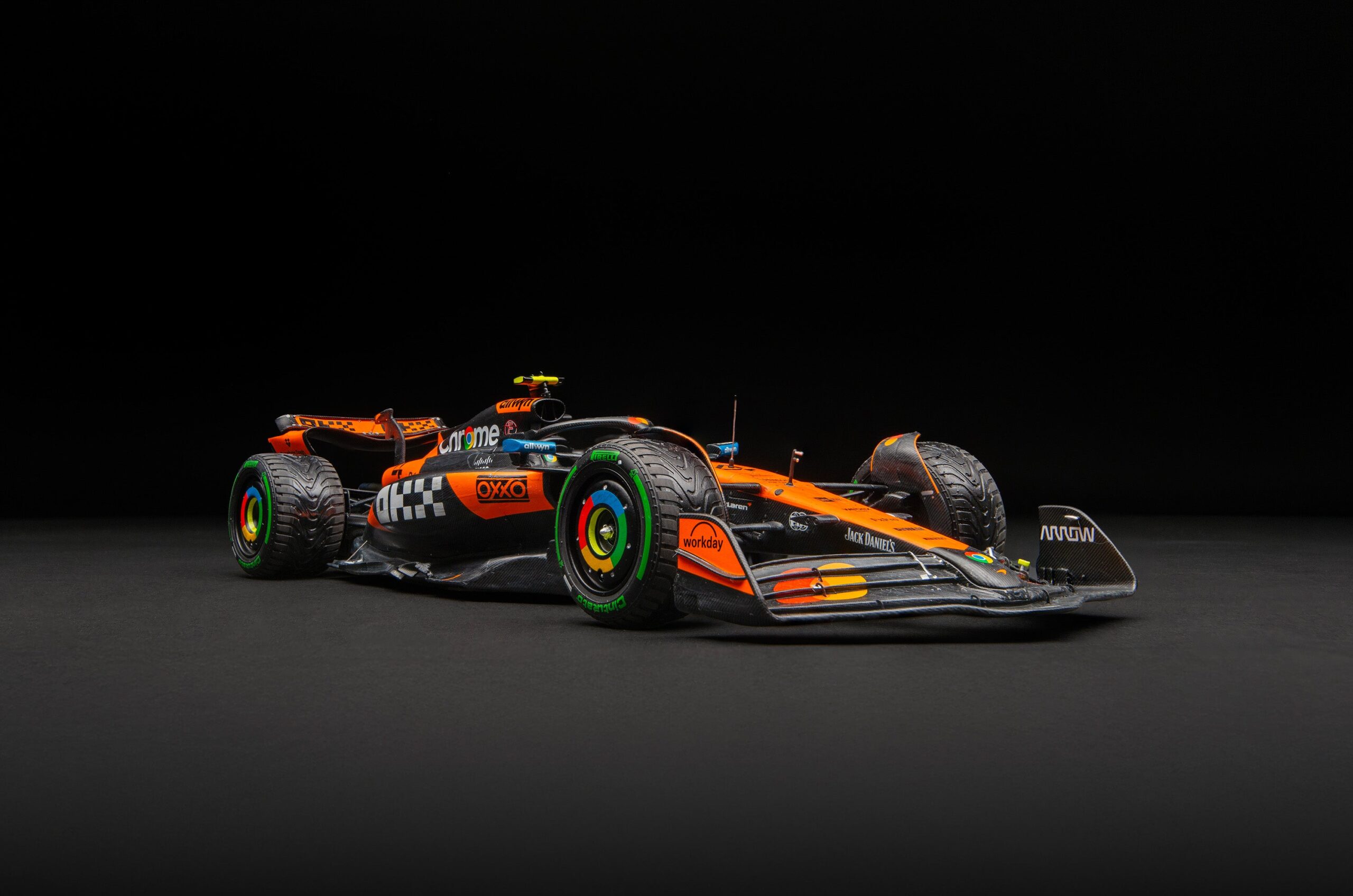 Amalgam McLaren MCL39 Australian Grand Prix Lando Norris Race Weathered - Papaya / Anthrazit | 1:18