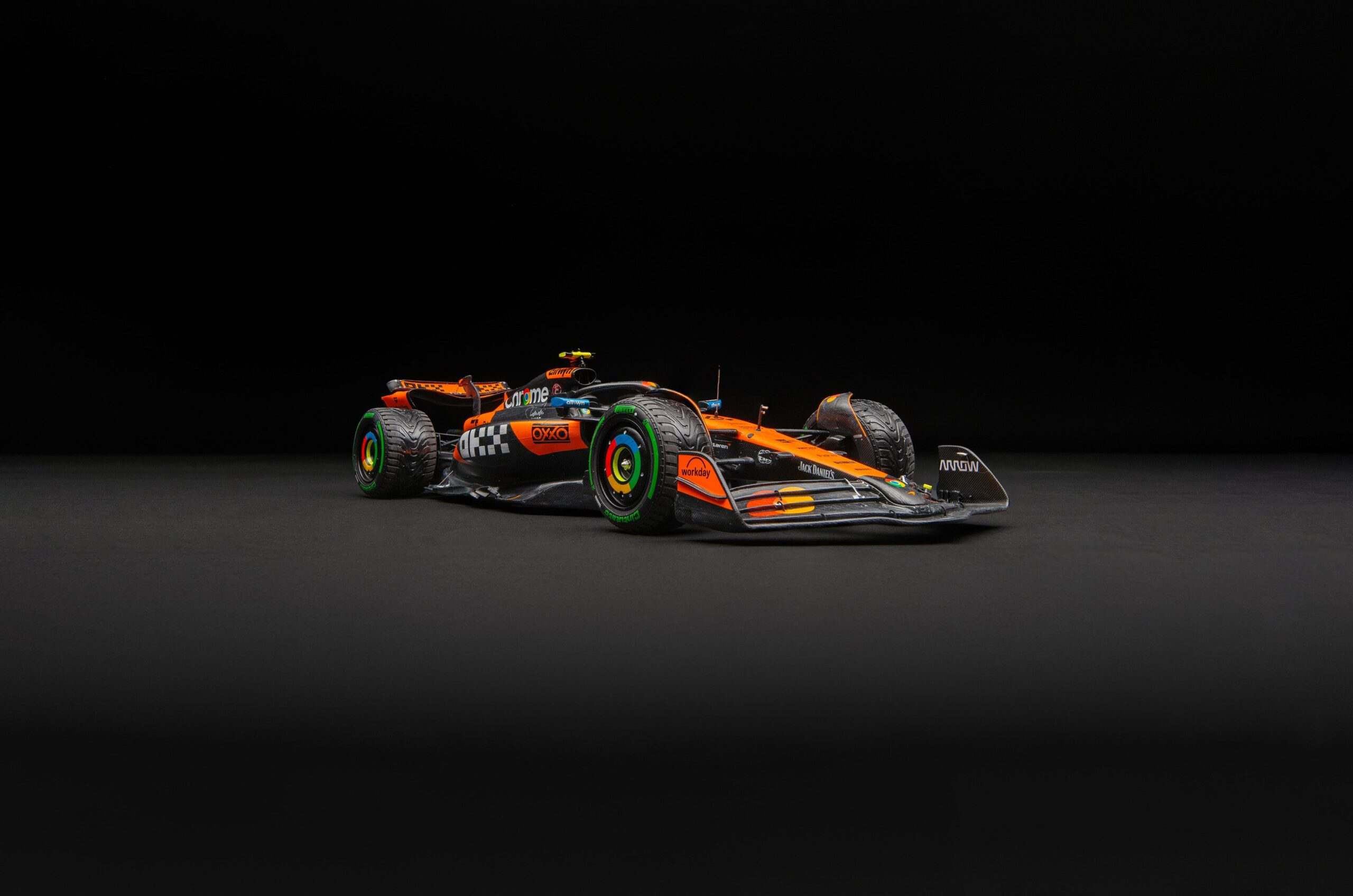 Amalgam McLaren MCL39 Australian Grand Prix Lando Norris Race Weathered - Papaya / Anthrazit | 1:18 – Bild 2