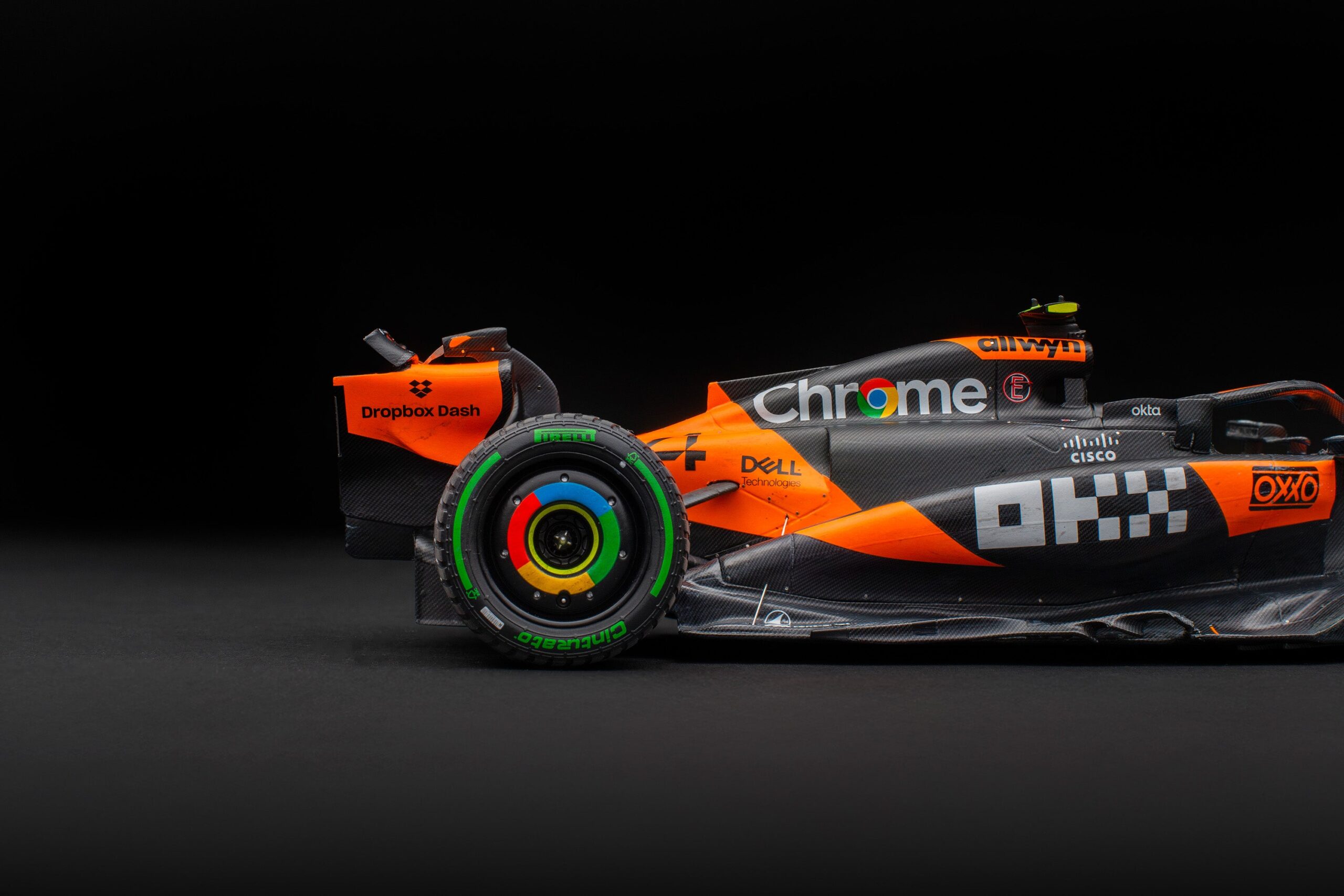 Amalgam McLaren MCL39 Australian Grand Prix Lando Norris Race Weathered - Papaya / Anthrazit | 1:18 – Bild 6