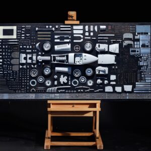 Amalgam Bugatti Type 59 Model Parts Display | 1:8
