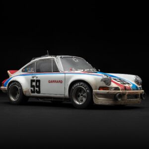 Amalgam Porsche 911 RSR 2.8 1973 Daytona Brumos Livery Race Weathered - Weiß | 1:18