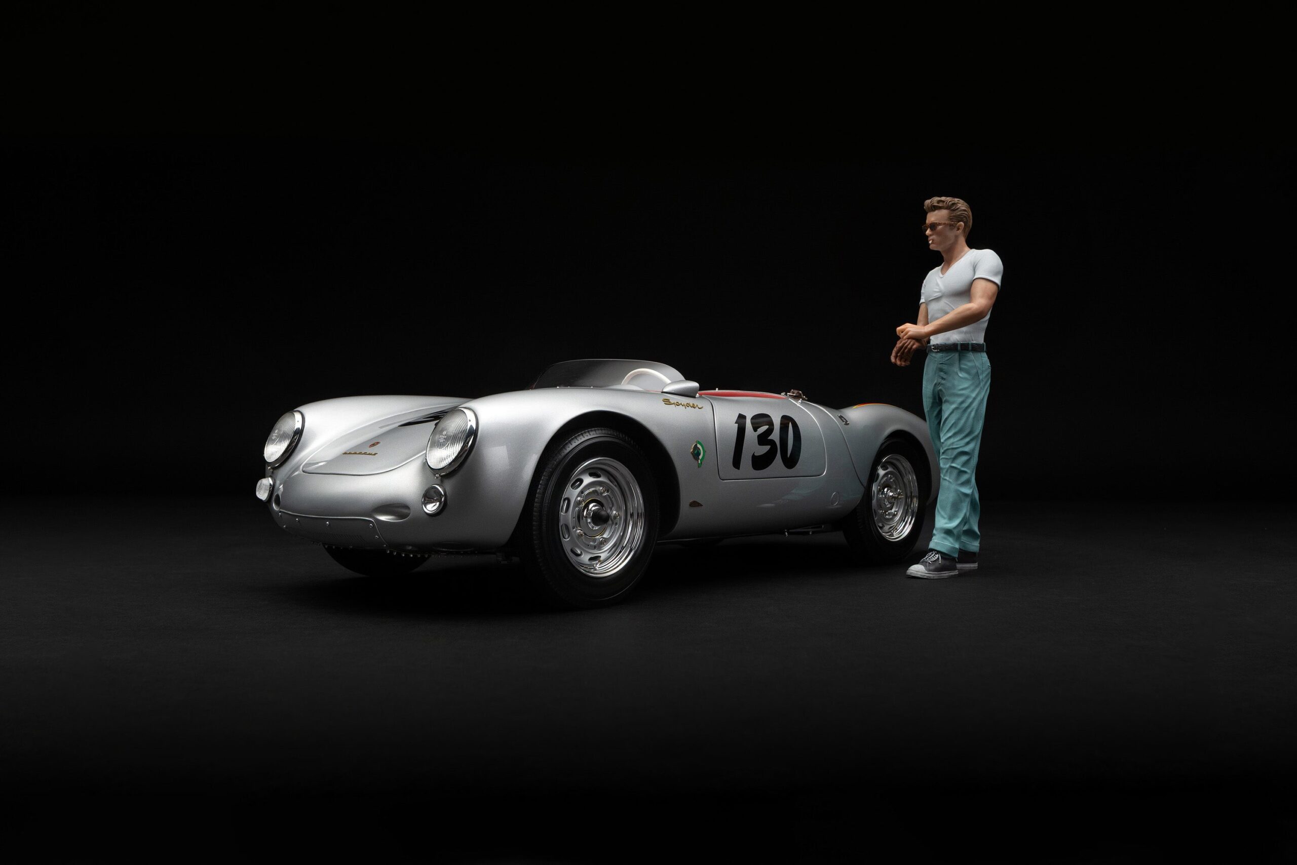 Amalgam Porsche 550 RS Spyder 'Little Bastard' (1955) James Dean Figure Edition - Silber | 1:8 - Image 2