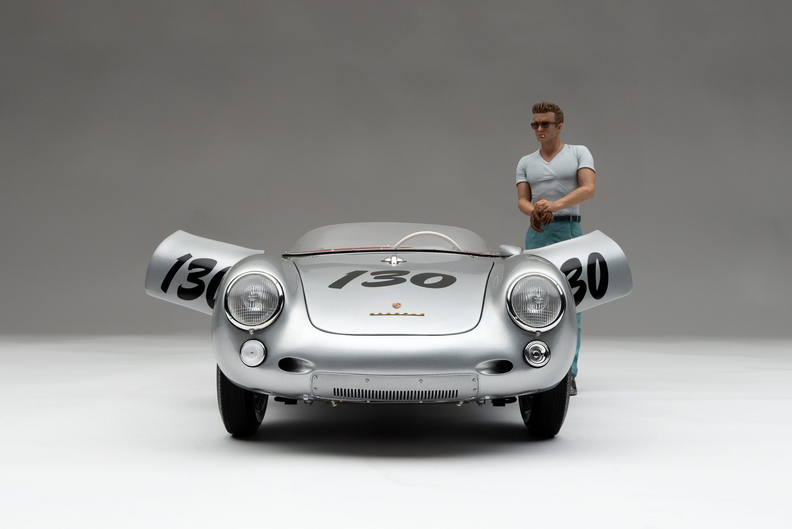 Amalgam Porsche 550 RS Spyder 'Little Bastard' (1955) James Dean Figure Edition - Silber | 1:8 - Image 8