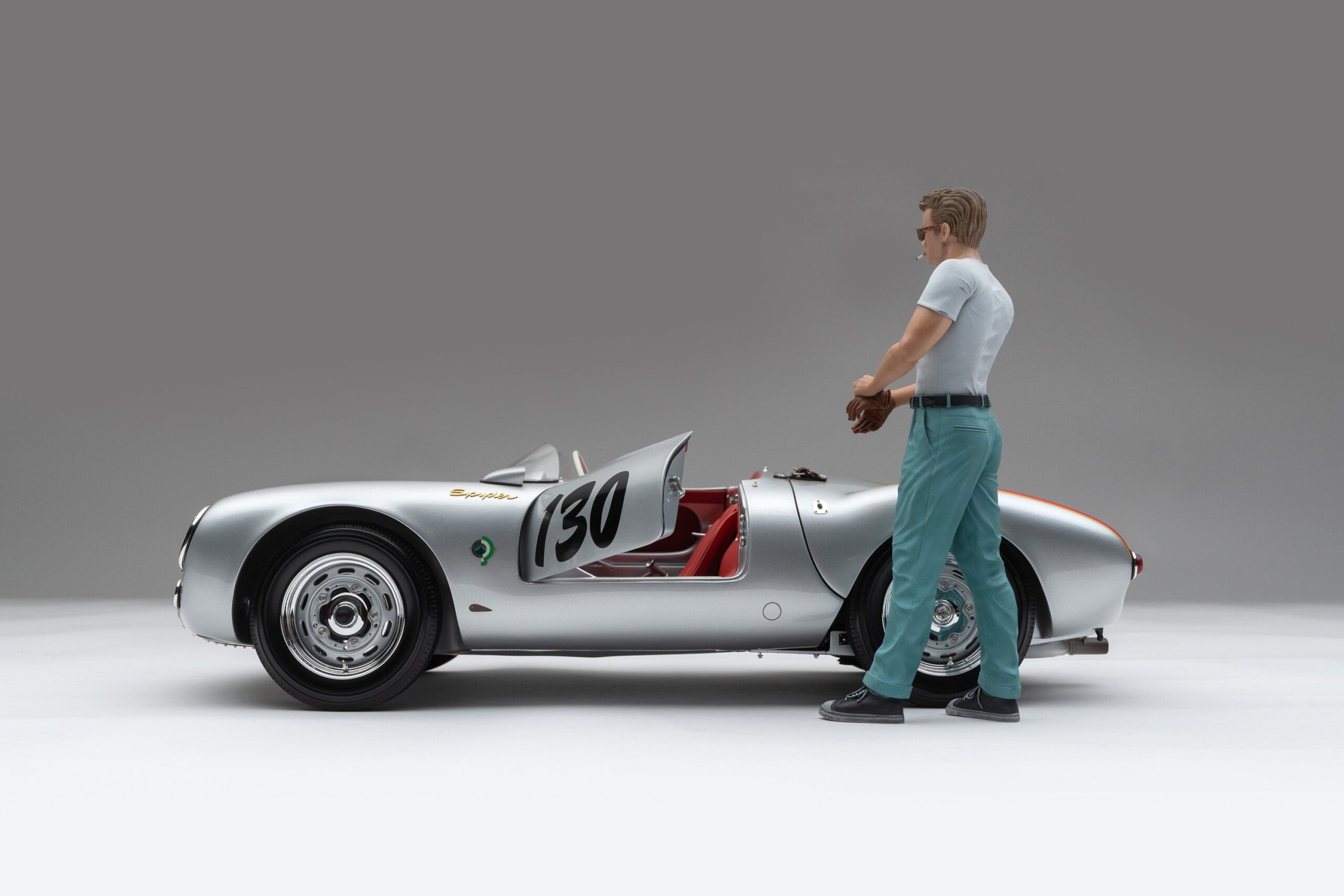 Amalgam Porsche 550 RS Spyder 'Little Bastard' (1955) James Dean Figure Edition - Silber | 1:8 - Image 13
