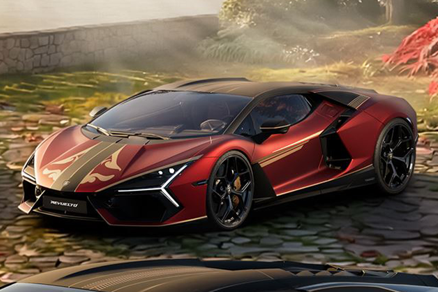 MR Collection Lamborghini Revuelto Impavido - Matte Rosso Pyra - Matte Nero Nemesis | 1:18