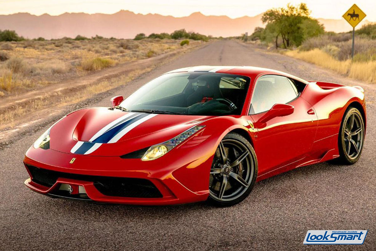 MR Collection Ferrari 458 Speciale - Rosso Corsa with NART Livery | 1:12