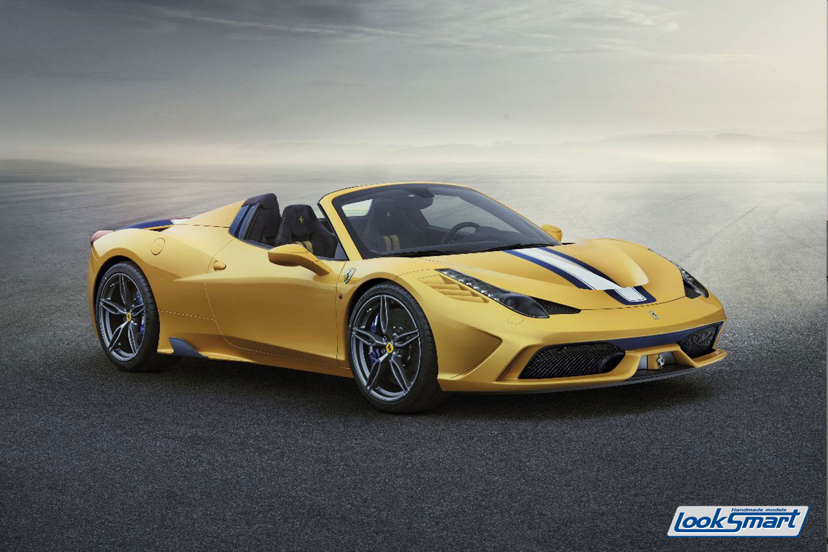 MR Collection Ferrari 458 Speciale A - Triple-Layer Yellow with NART Livery | 1:12