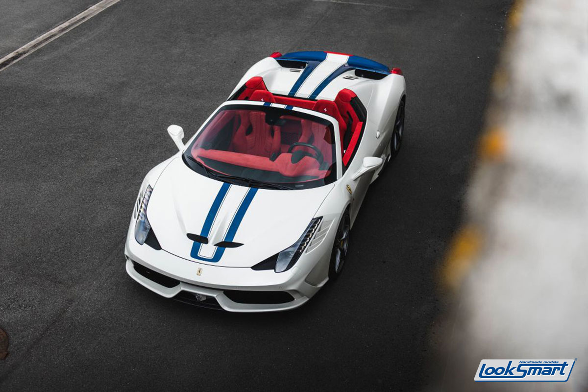 MR Collection Ferrari 458 Speciale A - Fuji White with NART Livery | 1:12