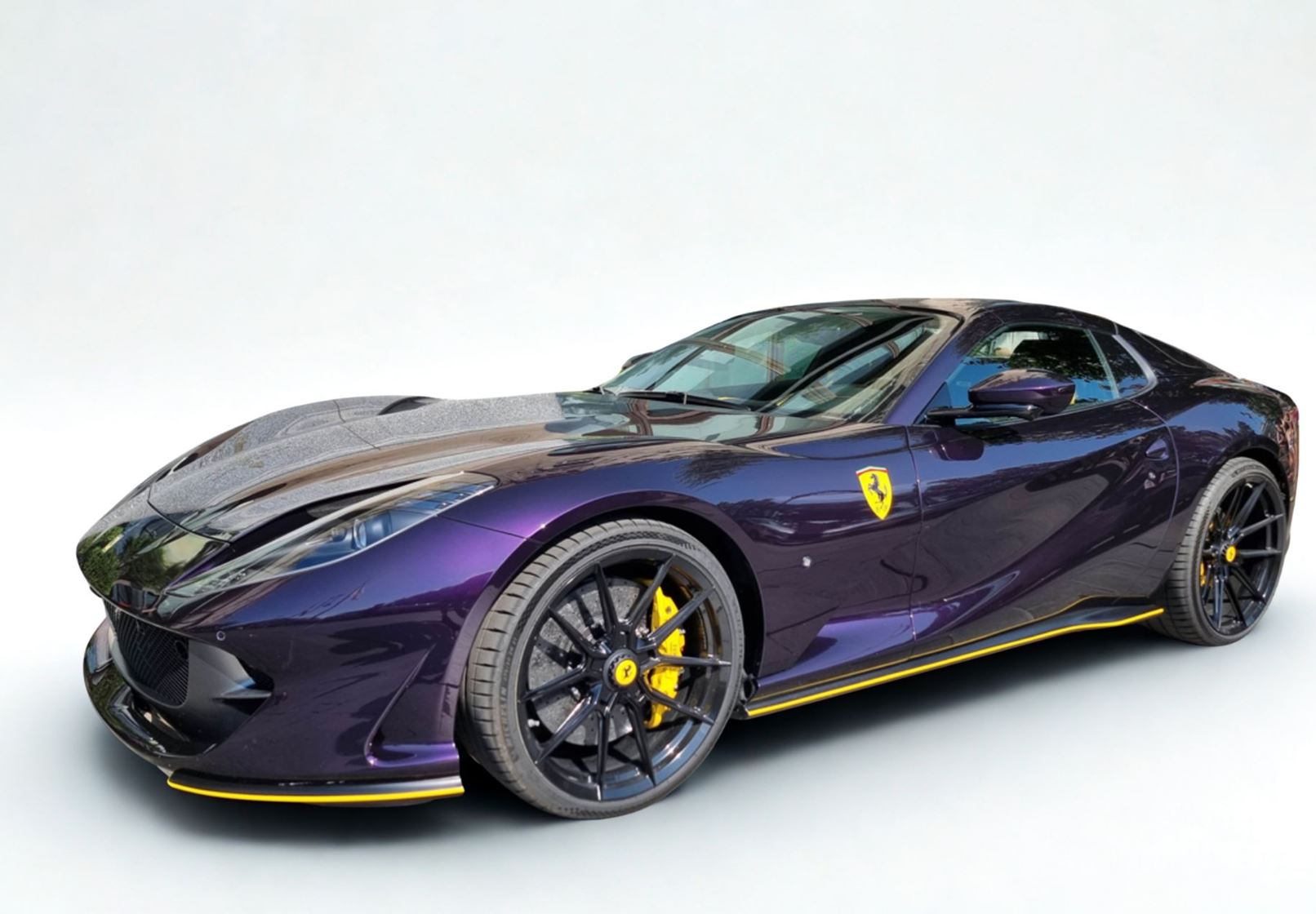 BBR Ferrari 812 GTS - Viola Hong Kong with yellow accents | 1:18