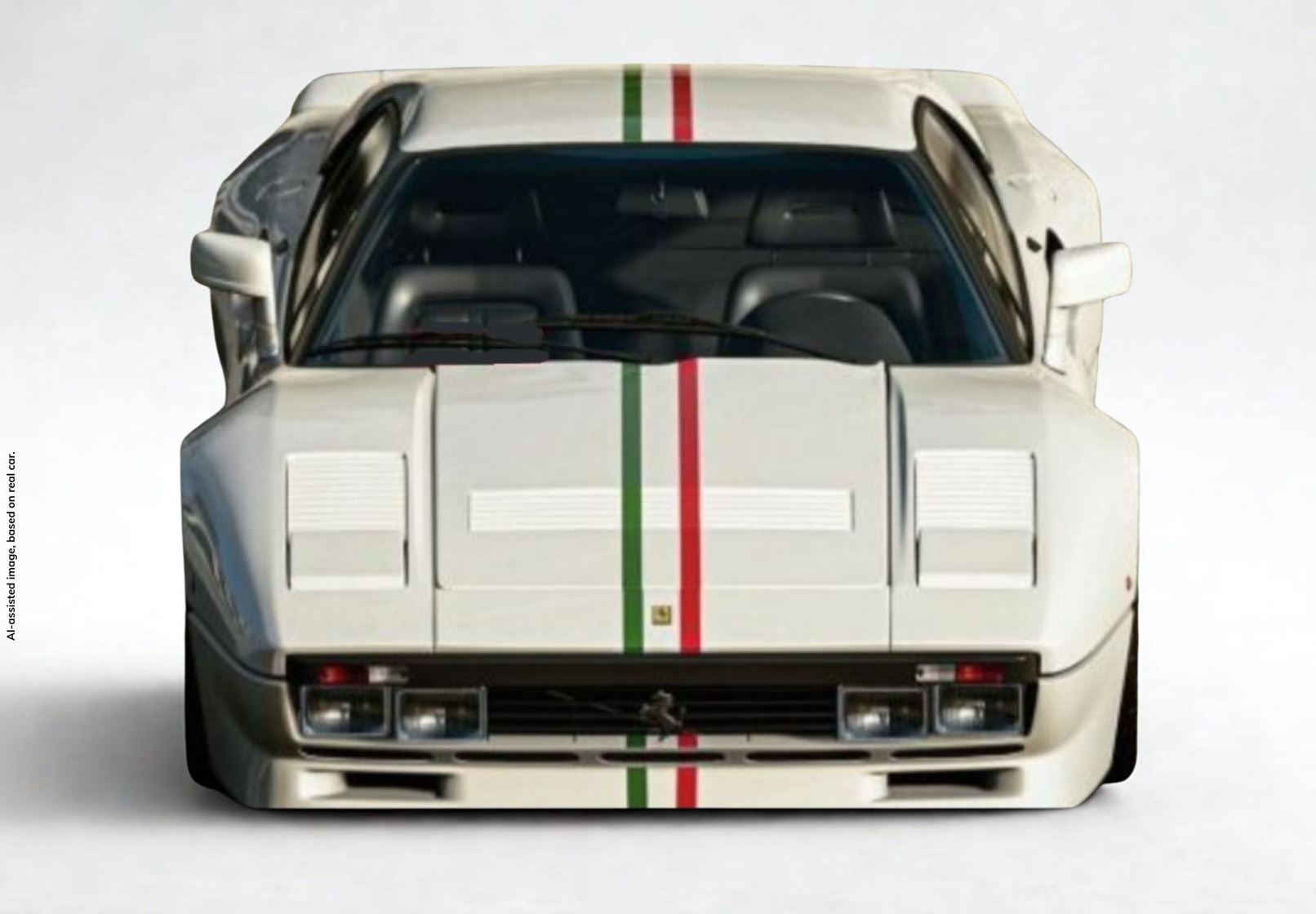 BBR Ferrari 288 GTO - Bianco Avus with Italian Stripe | 1:18